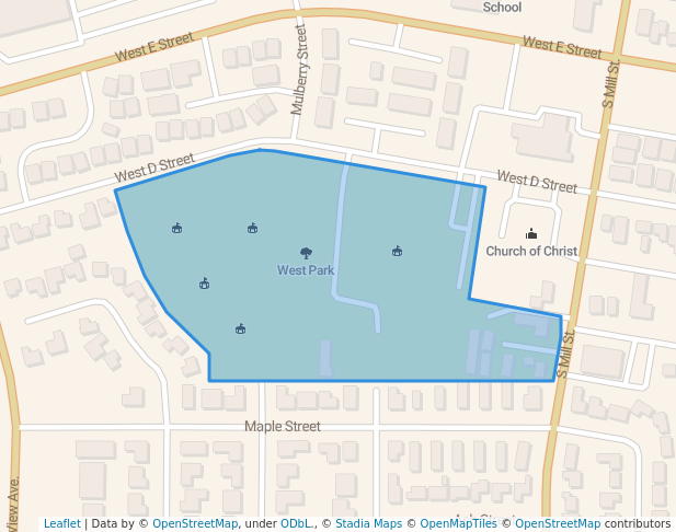 walking in West Park map in Tehachapi