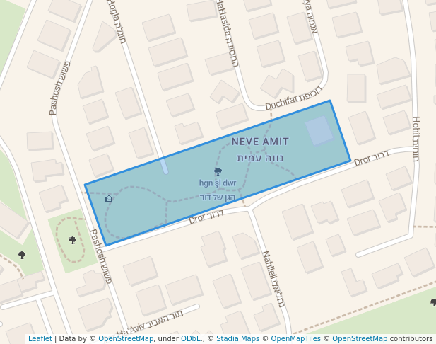 walking in הגן של דור map in Rehovot