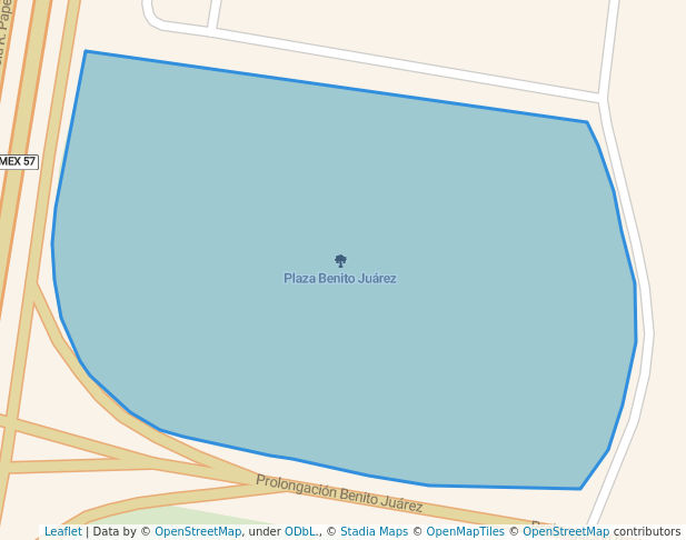 walking in Plaza Benito Juárez map in Monclova