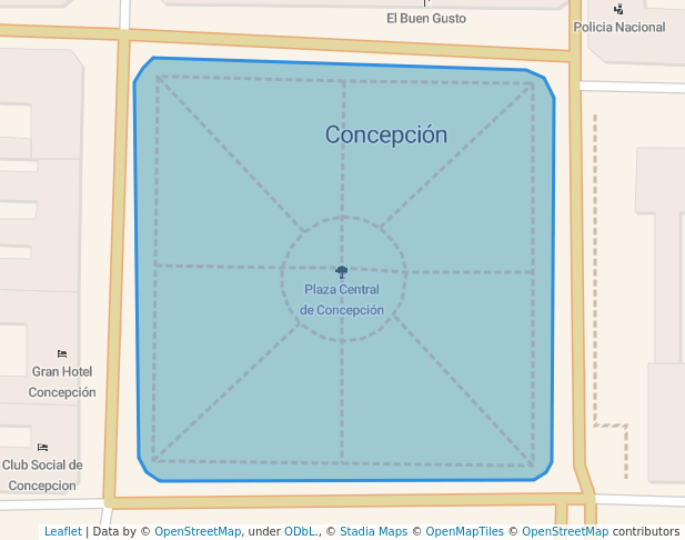 Plaza Central de Concepción in Concepción | Map and Routes