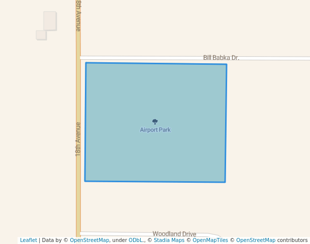 walking in Airport Park map in Columbus