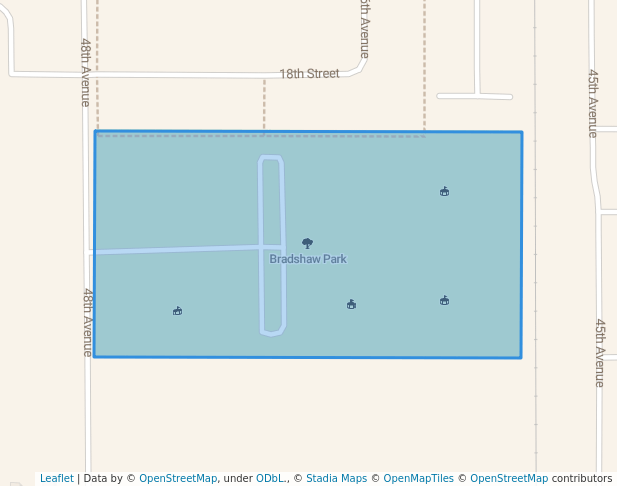 walking in Bradshaw Park map in Columbus