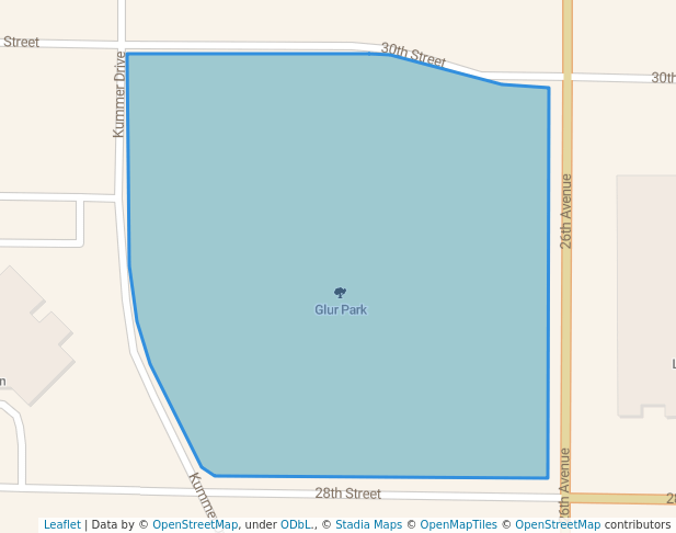 walking in Glur Park map in Columbus