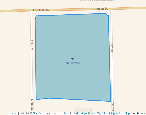 walking in Appleby Park map in Blythe