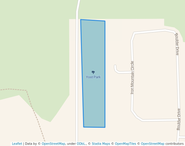 walking in Yost Park map in Jurupa Valley