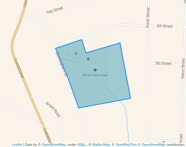 walking in White Rock Park map in Danville