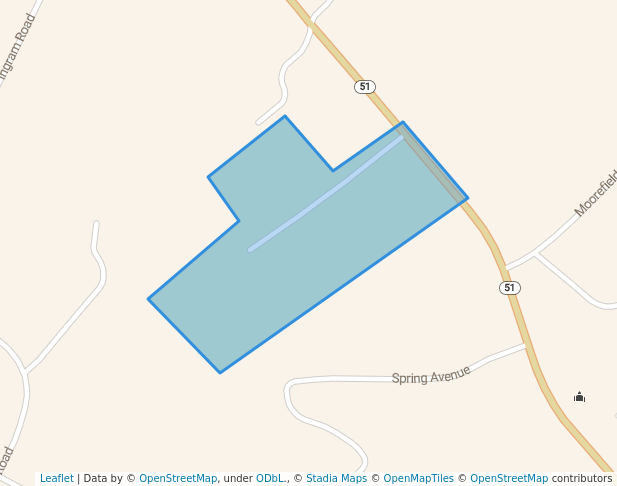 walking in Coates Recreation Center map in Danville