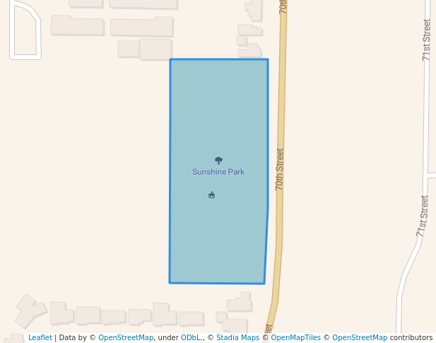 walking in Sunshine Park map in La Mesa