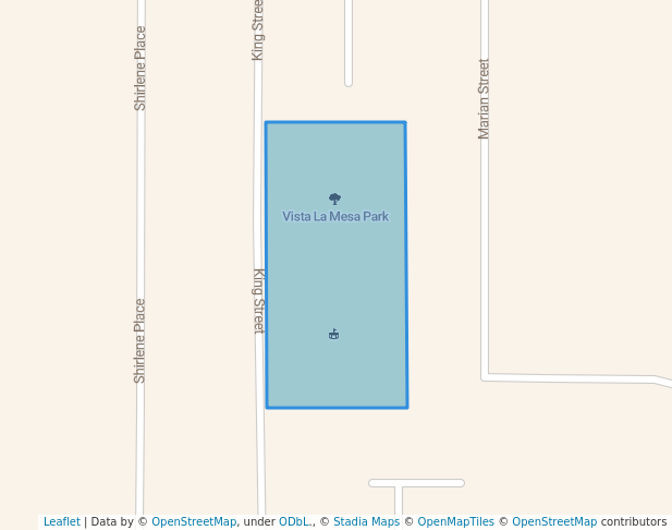 walking in Vista La Mesa Park map in La Mesa