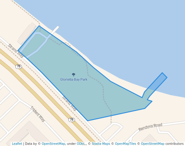 walking in Glorietta Bay Park map in Coronado