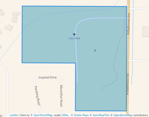 walking in Libs Park map in Hastings