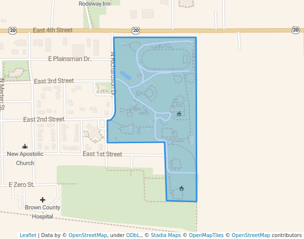 walking in East City Park map in Ainsworth