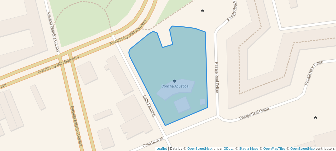 walking in Concha Acústica map in Callao