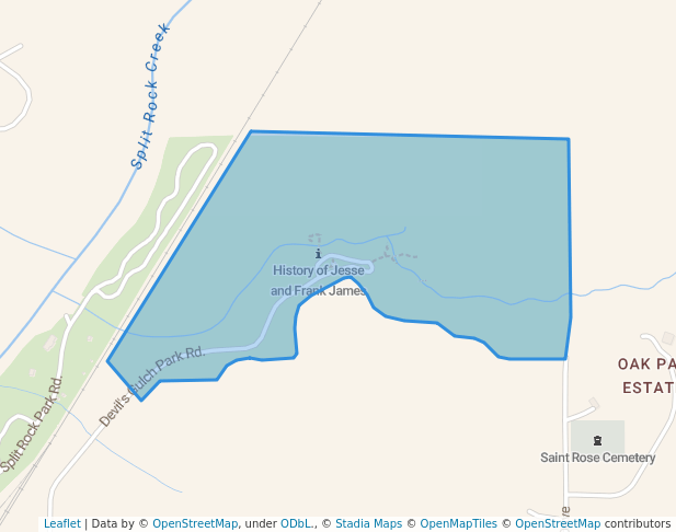 walking in Devil's Gulch Park map in Garretson