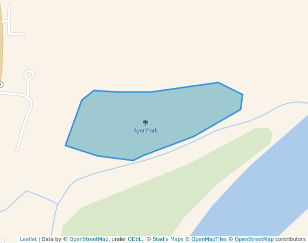 walking in Ayer Park map in Red Bluff