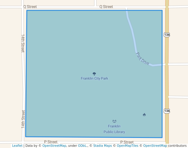 walking in Franklin City Park map in Franklin