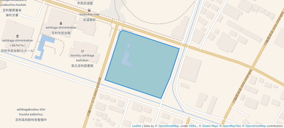 walking in 有楽公園 map in Ashikaga