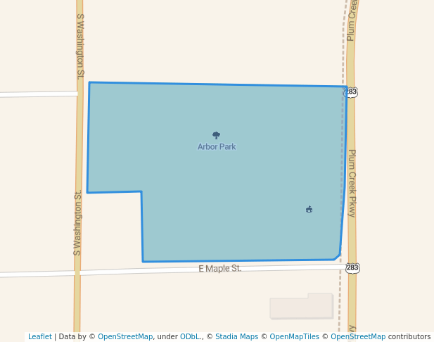 walking in Arbor Park map in Lexington