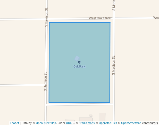 walking in Oak Park map in Lexington