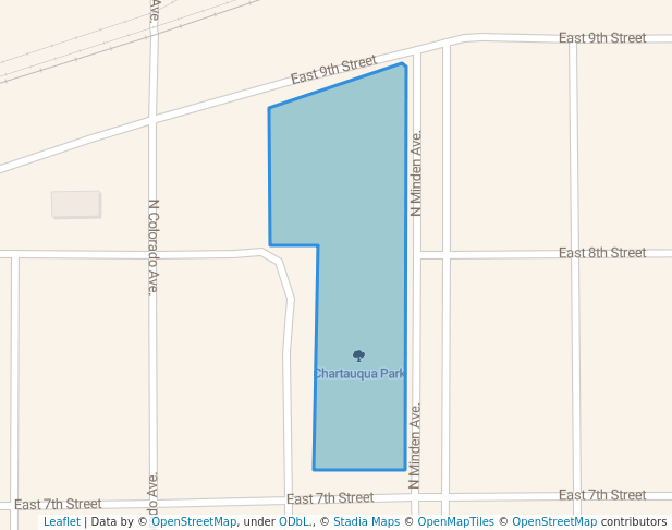 walking in Chartauqua Park map in Minden
