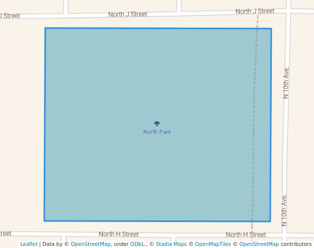 walking in North Park map in Broken Bow