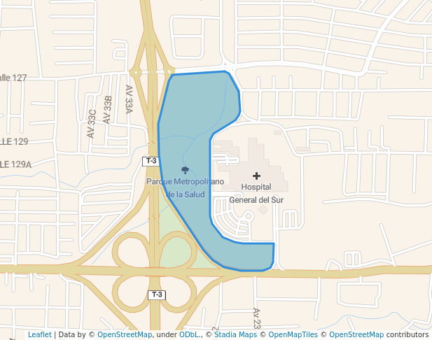 walking in Parque Metropolitano de la Salud map in Maracaibo