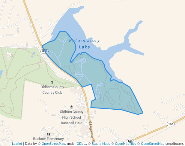 walking in Wendell Moore Park map in La Grange