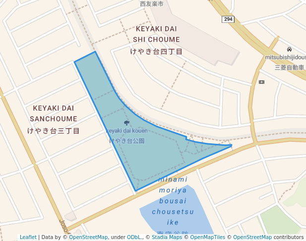 walking in けやき台公園 map in Moriya