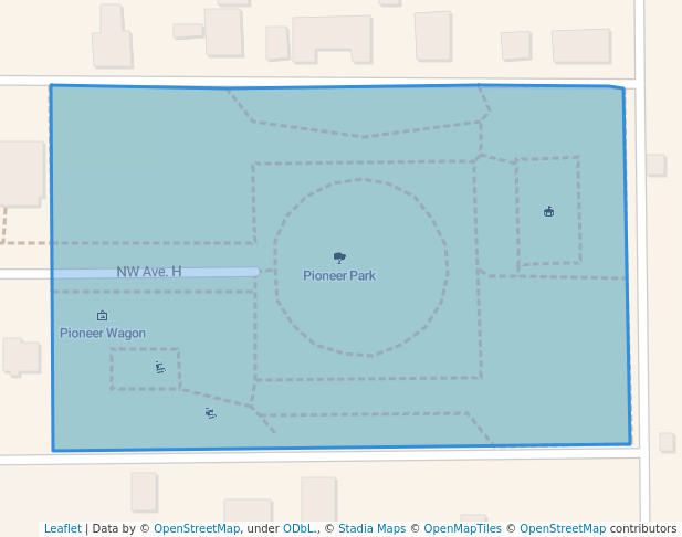 walking in Pioneer Park map in Seminole