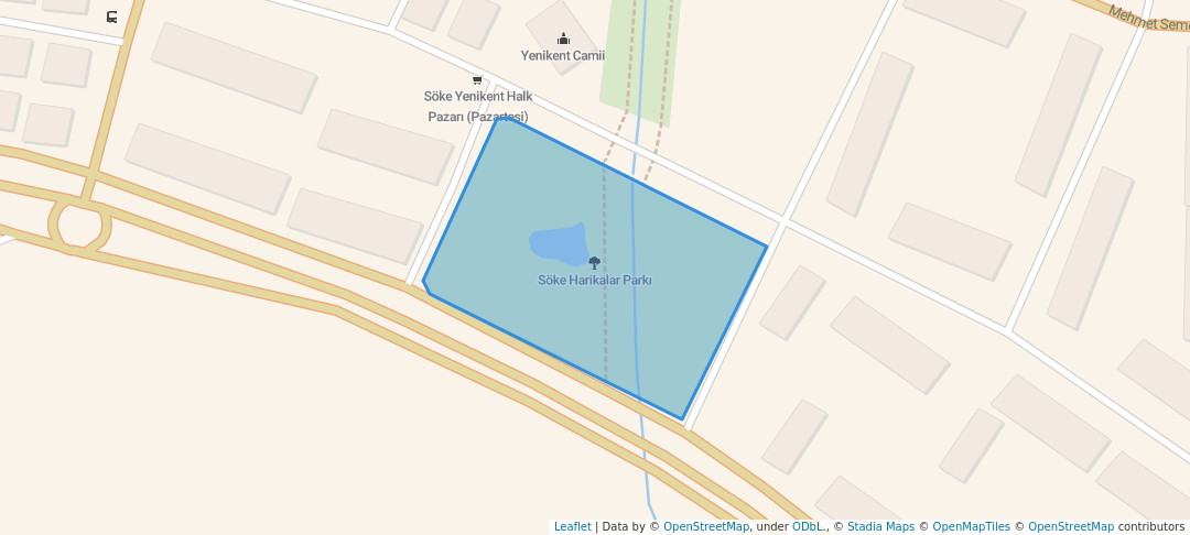 walking in Söke Harikalar Parkı map in Söke