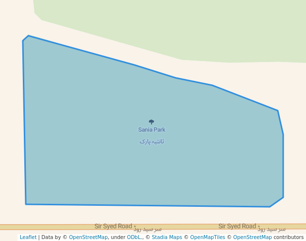 walking in Sania Park map in Okara Cantonment
