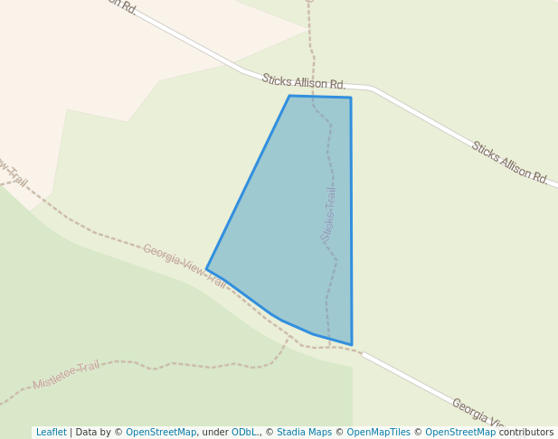 walking in Sticks East Community Park map in Galiano Island