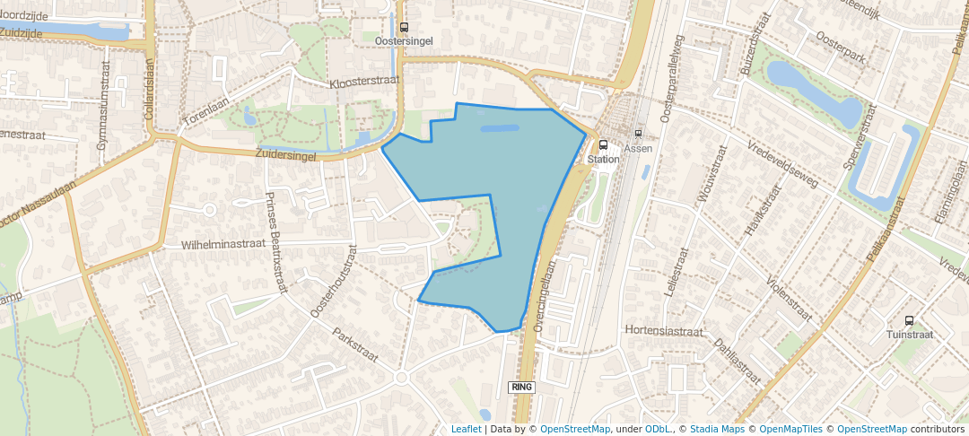 walking in Landgoed Overcingel map in Assen