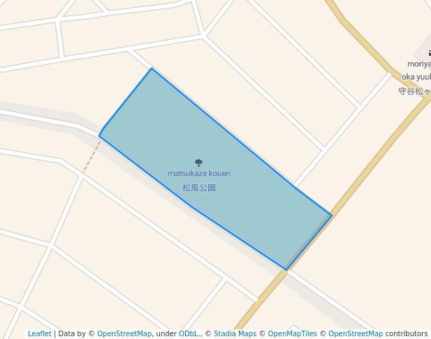 walking in 松風公園 map in Moriya