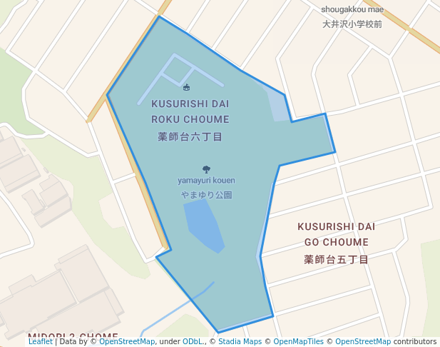 walking in やまゆり公園 map in Moriya