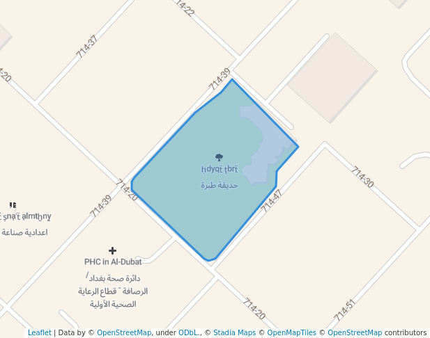 walking in حديقة طبرة map in Baghdad