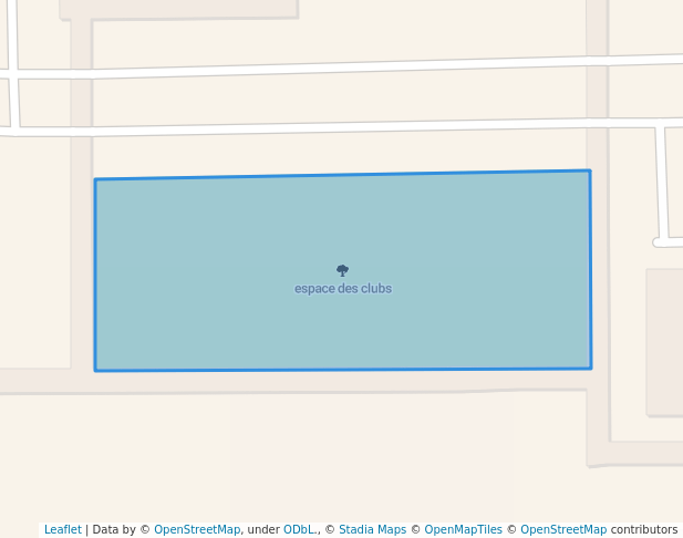 walking in espace des clubs map in Tunis