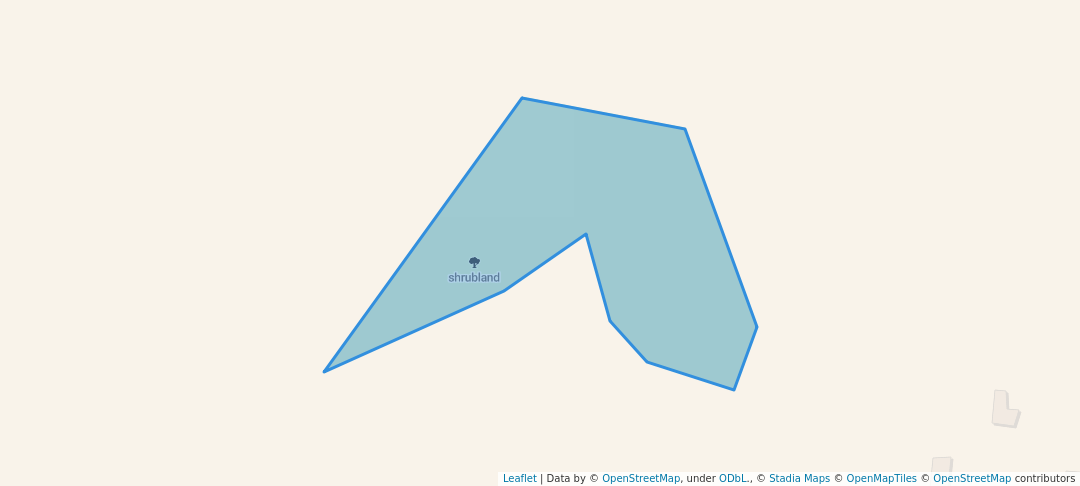 walking in shrubland map in Emmaus