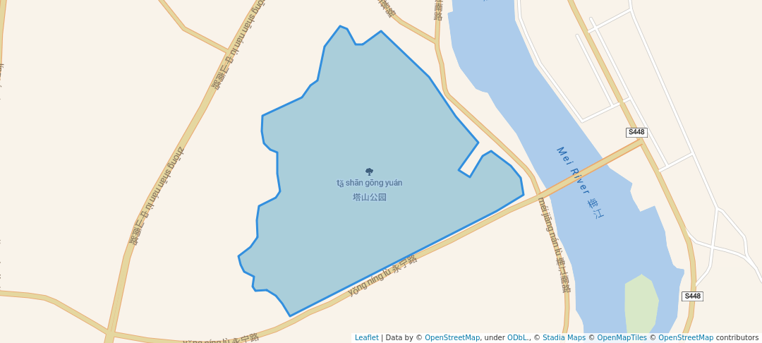 walking in 塔山公园 map in Gan Zhou Shi