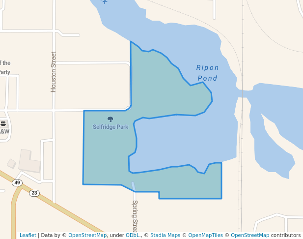 walking in Selfridge Park map in Ripon
