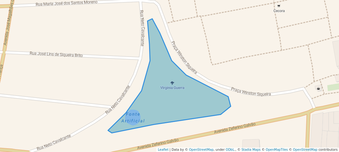 walking in Virgínia Guerra map in Arcoverde