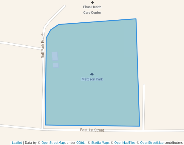 walking in Mattison Park map in Ponca