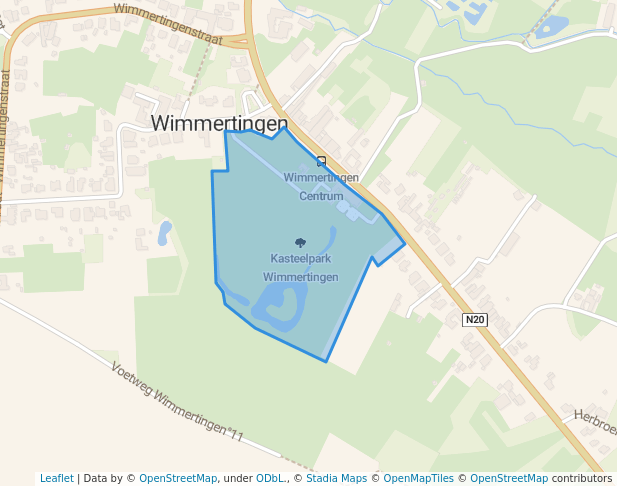 walking in Kasteelpark Wimmertingen map in Hasselt