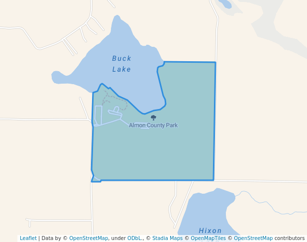 walking in Almon County Park map in Rhinelander
