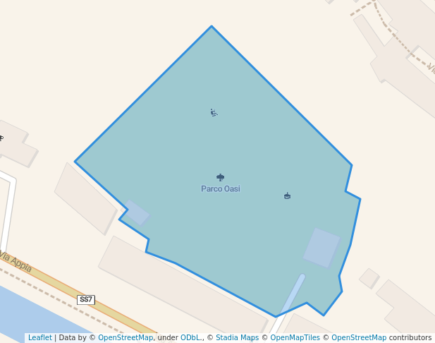 walking in Parco Oasi map in Terracina