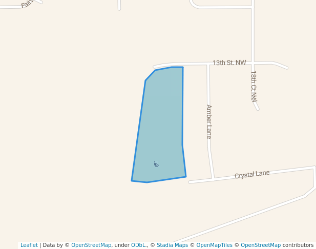 walking in Stoneridge Park map in Faribault