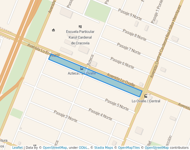 walking in Parque Avenida Lo Ovalle map in Lo Espejo