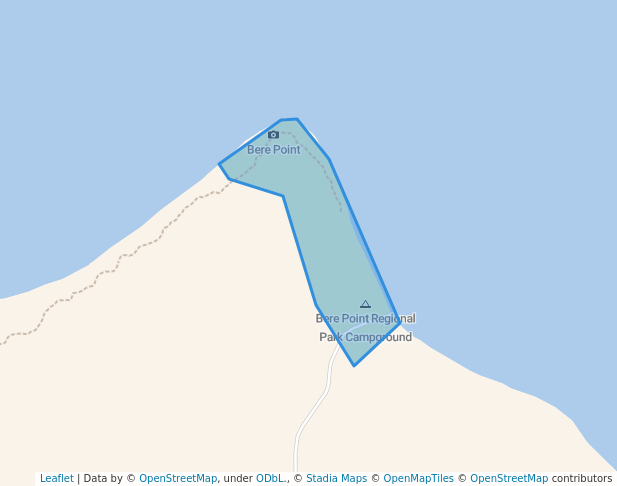 walking in Bere Point Regional Park map in Sointula