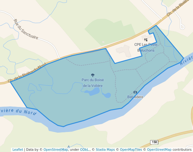 walking in Parc du Boisé de la Volière map in Saint-Colomban