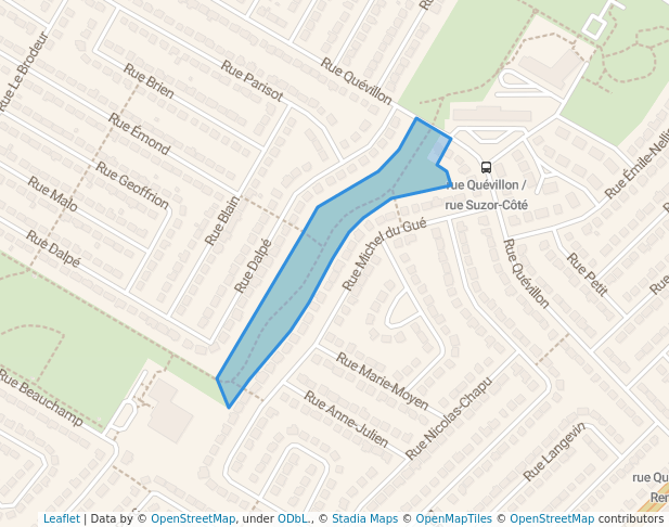 walking in Parc du Vallon map in Varennes